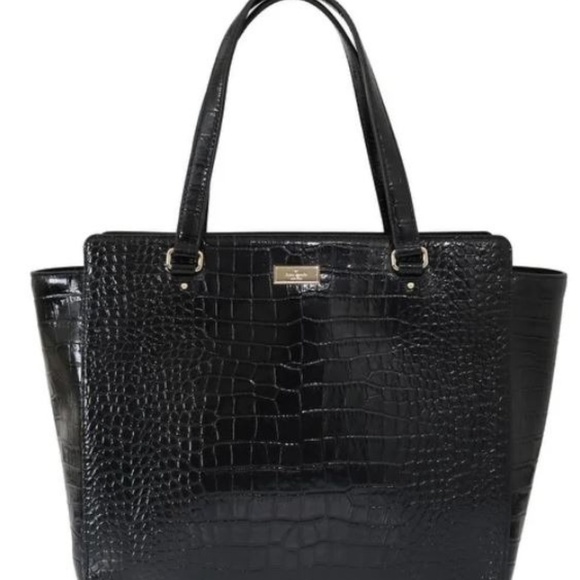 Kate Spade Elissa Bristol Drive Croc Bag: Black